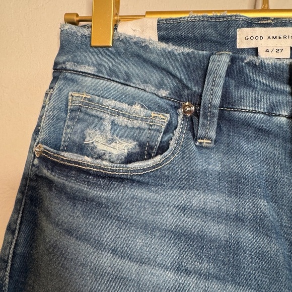 Good American Good Legs Crop Women's Blue Jeans - Picture 8 of 8